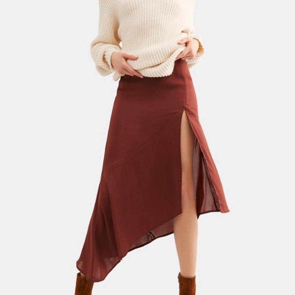Free People Silk skirt